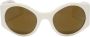 Palm Angels Eyewear Zonnebril met rond montuur Wit - Thumbnail 1