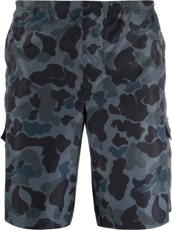 Palm Angels Zwembroek met camouflageprint Zwart