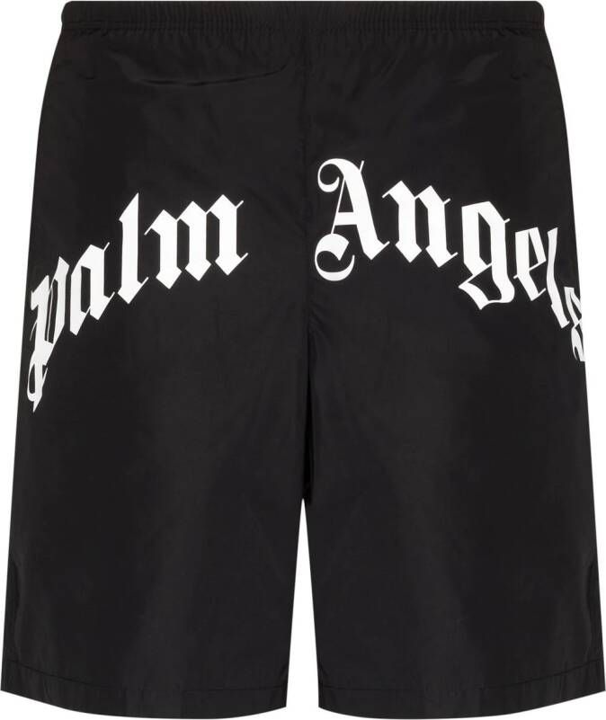 Palm Angels Zwembroek met logo Zwart