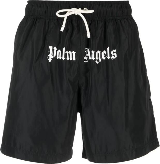 Palm Angels Zwembroek met logoprint Zwart