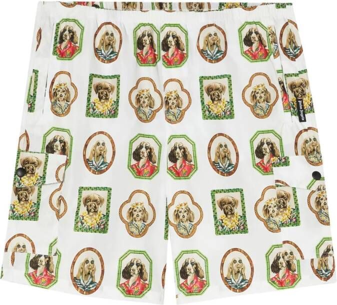 Palm Angels Zwembroek met print Wit