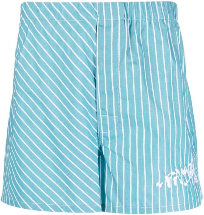 Palmer Gestreepte shorts Blauw