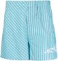 Palmer Gestreepte shorts Blauw - Thumbnail 1
