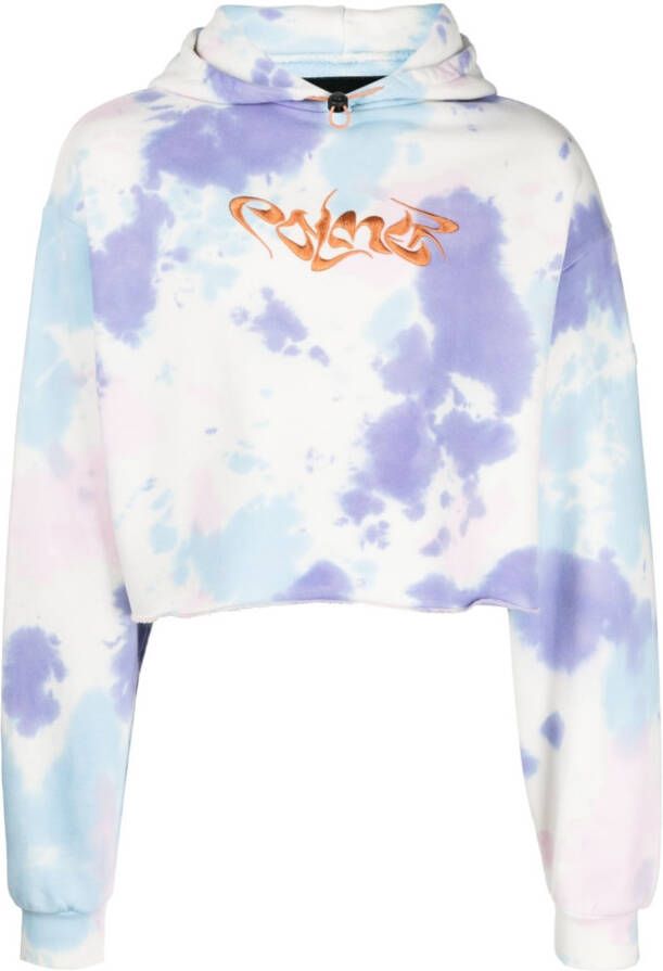 Palmer Hoodie met tie-dye print Wit