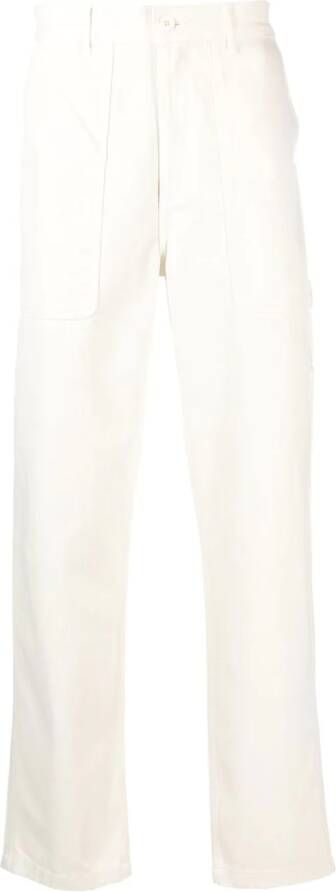 Palmes Straight broek Wit
