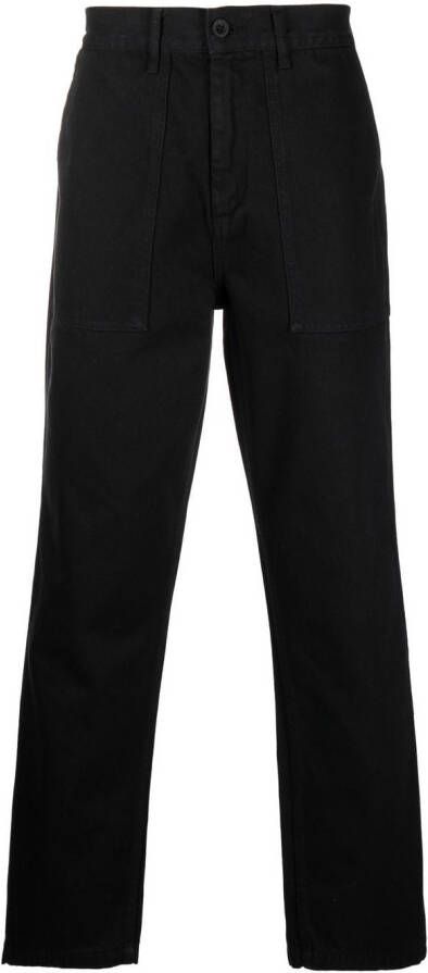 Palmes Straight broek Zwart