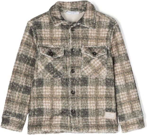 Paolo Pecora Kids Button-up shirtjack Groen