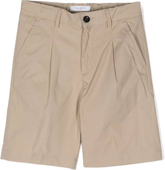 Paolo Pecora Kids Shorts met ceintuur Beige