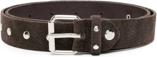 Paolo Pecora Kids Riem met studs Bruin