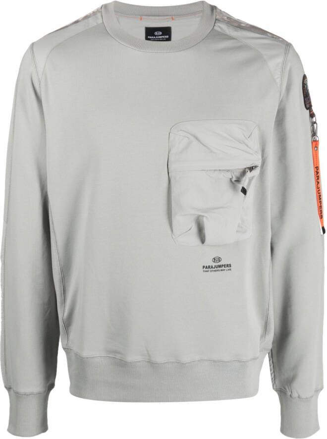 Parajumpers Sweater met logoprint Grijs