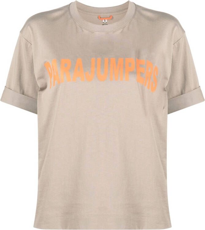 Parajumpers T-shirt met logoprint Grijs