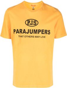 Parajumpers logo-print cotton T-shirt Oranje