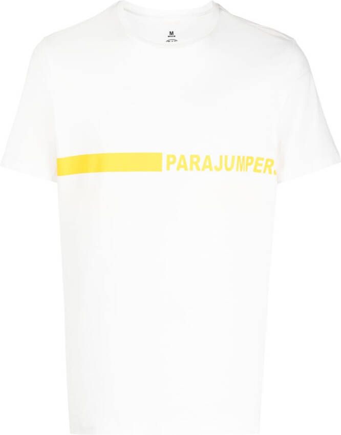 Parajumpers T-shirt met logoprint Wit