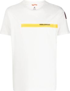 Parajumpers logo-print cotton T-shirt Wit