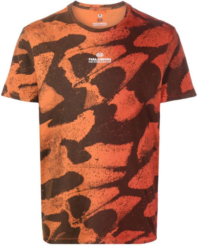 Parajumpers T-shirt met abstracte print Oranje