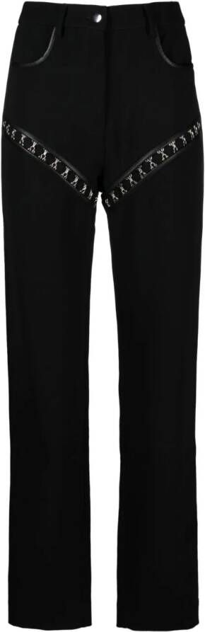 Paris Georgia Broek met haakdetail Zwart