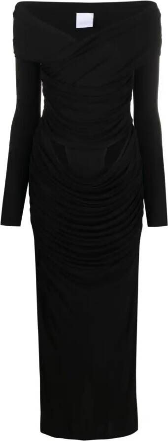 Paris Georgia Maxi-jurk met V-hals Zwart