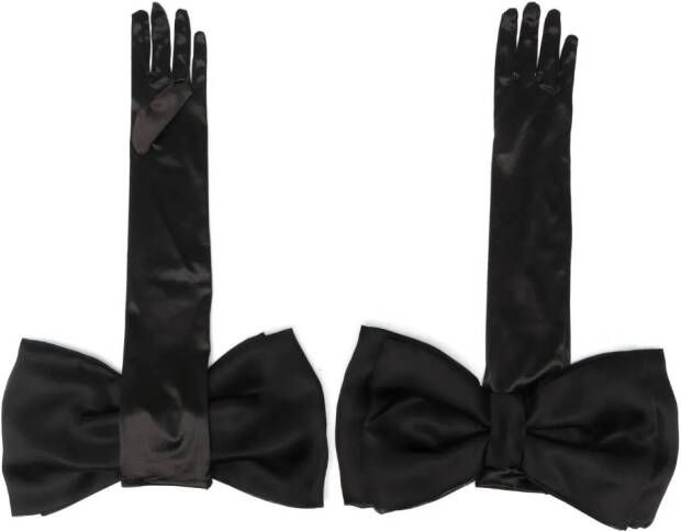 Parlor Satijnen handschoenen Zwart
