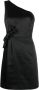 P.A.R.O.S.H. Asymmetrische mini-jurk Zwart - Thumbnail 1