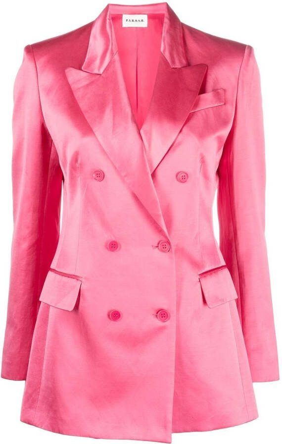 P.A.R.O.S.H. Blazer met dubbele rij knopen Roze
