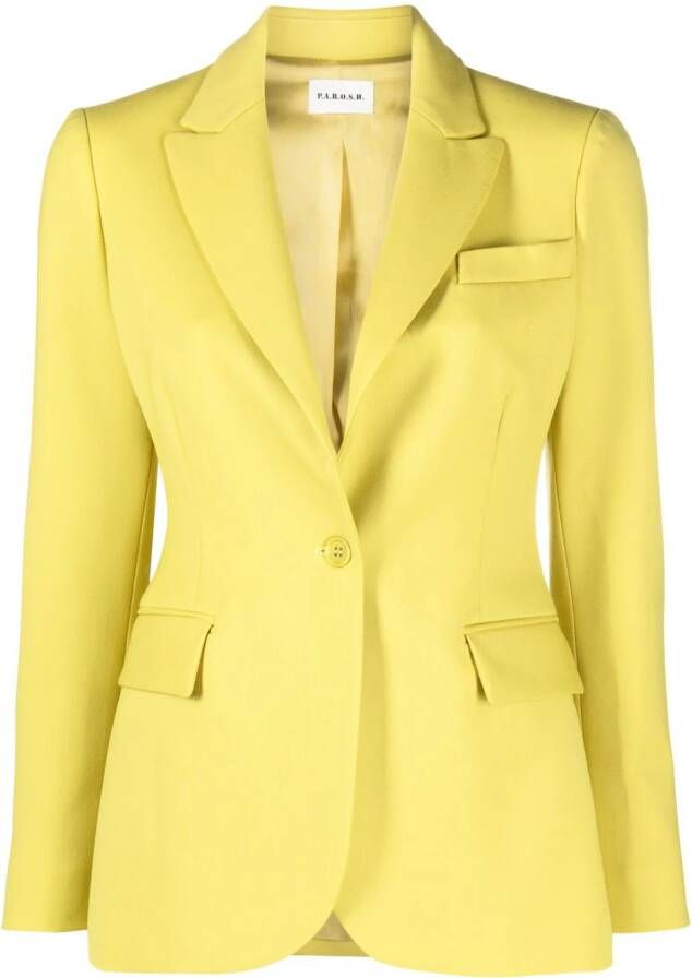 P.A.R.O.S.H. Blazer met enkele rij knopen Groen