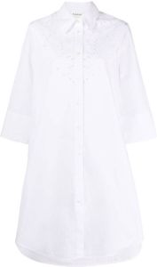 P.A.R.O.S.H. Broderie anglaise blousejurk Wit