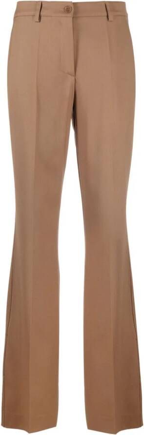 P.A.R.O.S.H. Broek met wijde pijpen dames scheerwol Spandex Elastane XXS Bruin