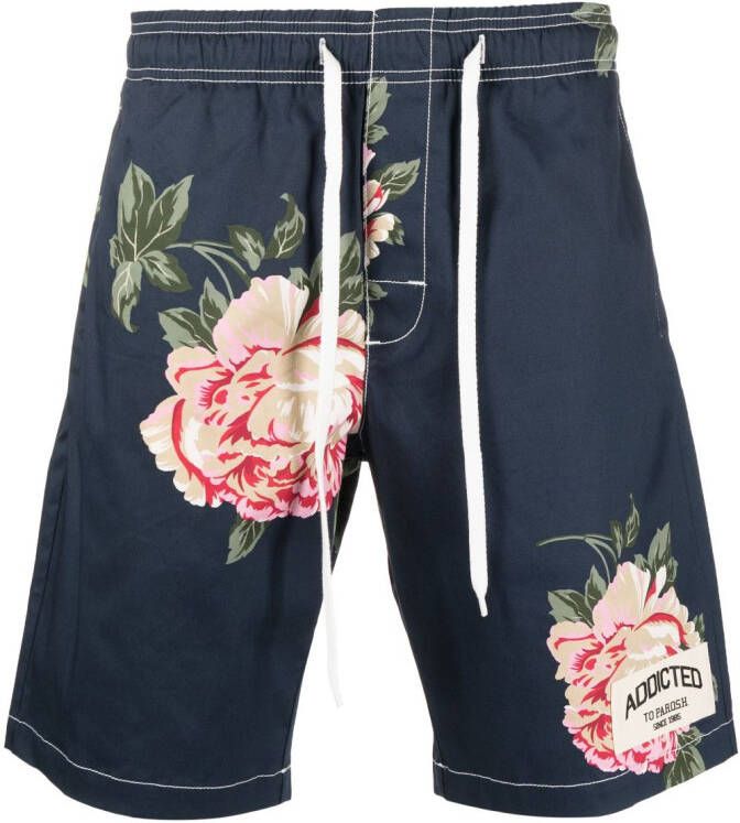 P.A.R.O.S.H. Shorts met bloemenprint Blauw