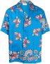 P.A.R.O.S.H. Overhemd met bloemenprint Blauw - Thumbnail 1