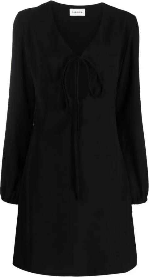 P.A.R.O.S.H. Jurk met V-hals Zwart
