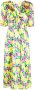 P.A.R.O.S.H. Midi-jurk met bloemenprint Geel - Thumbnail 1