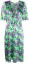 P.A.R.O.S.H. Midi-jurk met bloemenprint Groen - Thumbnail 1