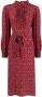 P.A.R.O.S.H. Midi-jurk met bloemenprint Rood - Thumbnail 1