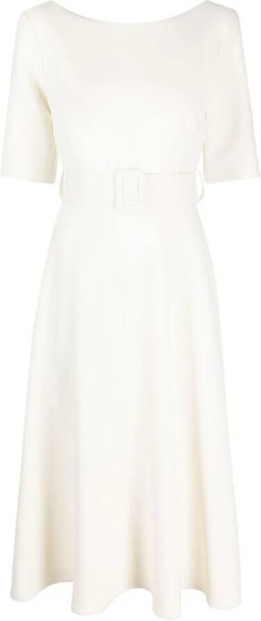 P.A.R.O.S.H. Midi-jurk met korte mouwen Wit