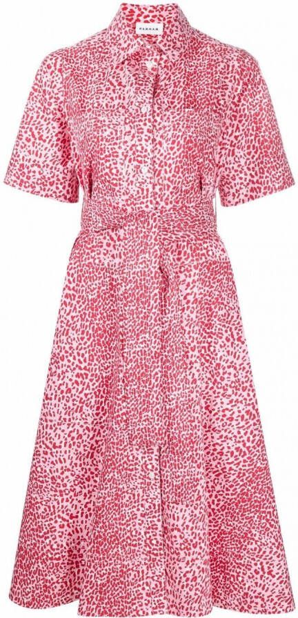 P.A.R.O.S.H. Midi-jurk met luipaardprint Roze