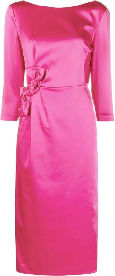 P.A.R.O.S.H. Midi-jurk met strikdetail Roze