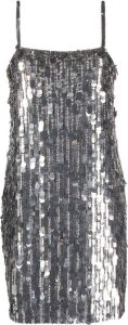 P.A.R.O.S.H. Midi-jurk verfraaid met pailletten Zilver