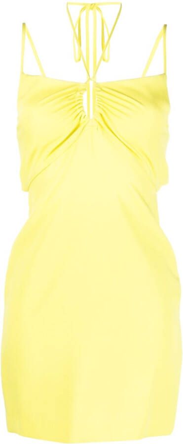 P.A.R.O.S.H. Mini-jurk met meerdere bandjes Geel