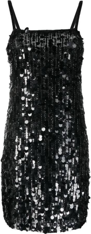 P.A.R.O.S.H. Mini-jurk met pailletten Zwart