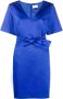 P.A.R.O.S.H. Mini-jurk met V-hals Blauw - Thumbnail 1