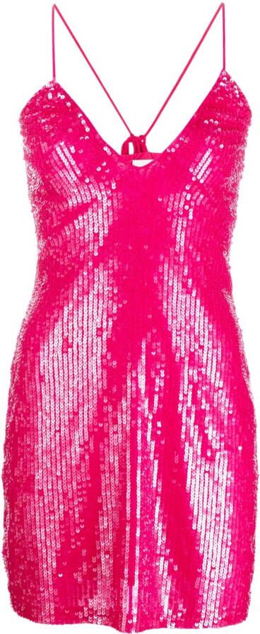 P.A.R.O.S.H. Mini-jurk verfraaid met pailletten Roze