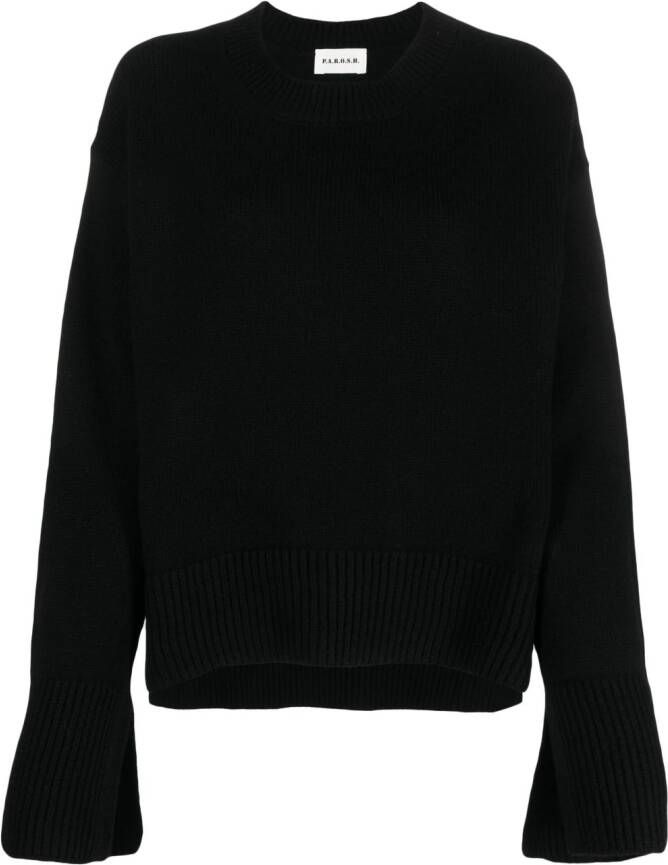 P.A.R.O.S.H. Trui met geribbeld detail Zwart