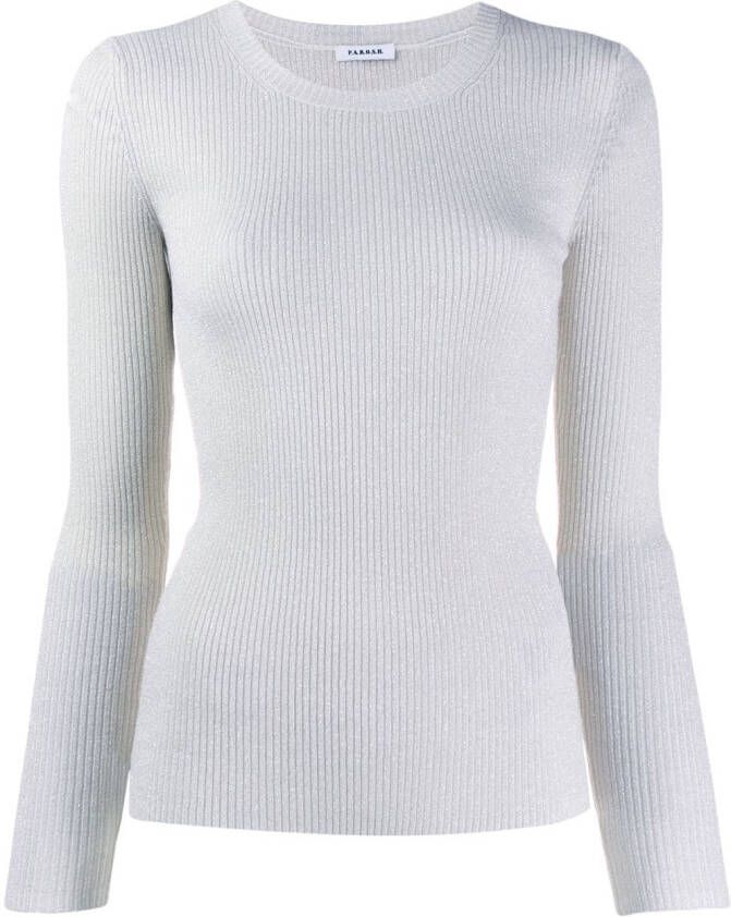 P.A.R.O.S.H. Ribgebreide trui Beige