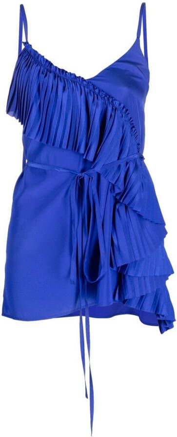 P.A.R.O.S.H. Mouwloze blouse Blauw