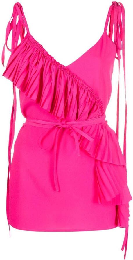 P.A.R.O.S.H. Mouwloze blouse Roze