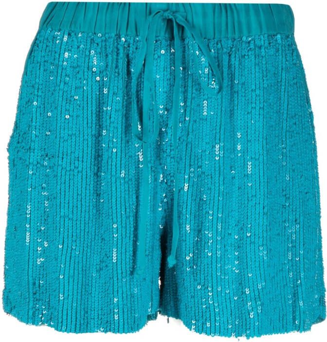 P.A.R.O.S.H. Shorts verfraaid met pailletten Blauw