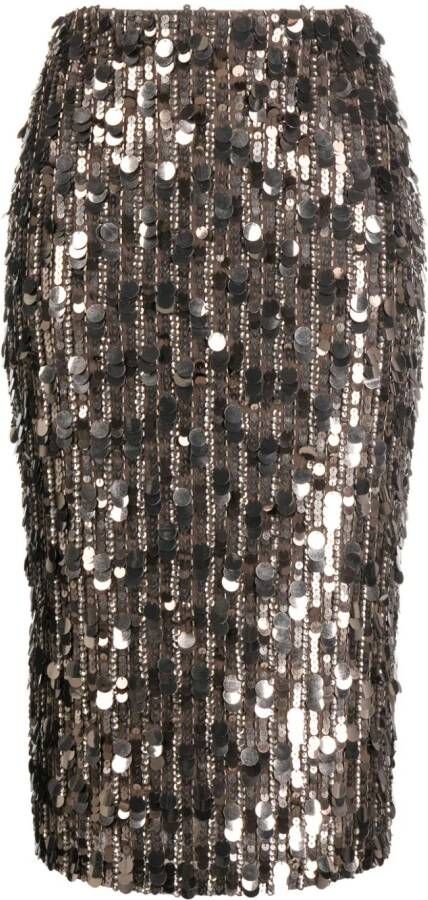 P.A.R.O.S.H. sequin-embellished pencil skirt Bruin
