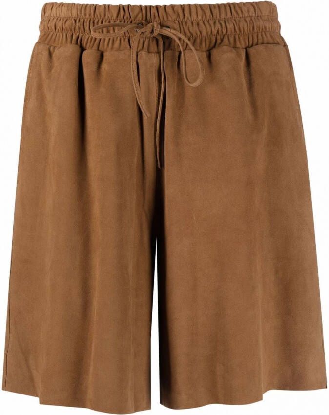 P.A.R.O.S.H. Shorts met elastische taille Bruin