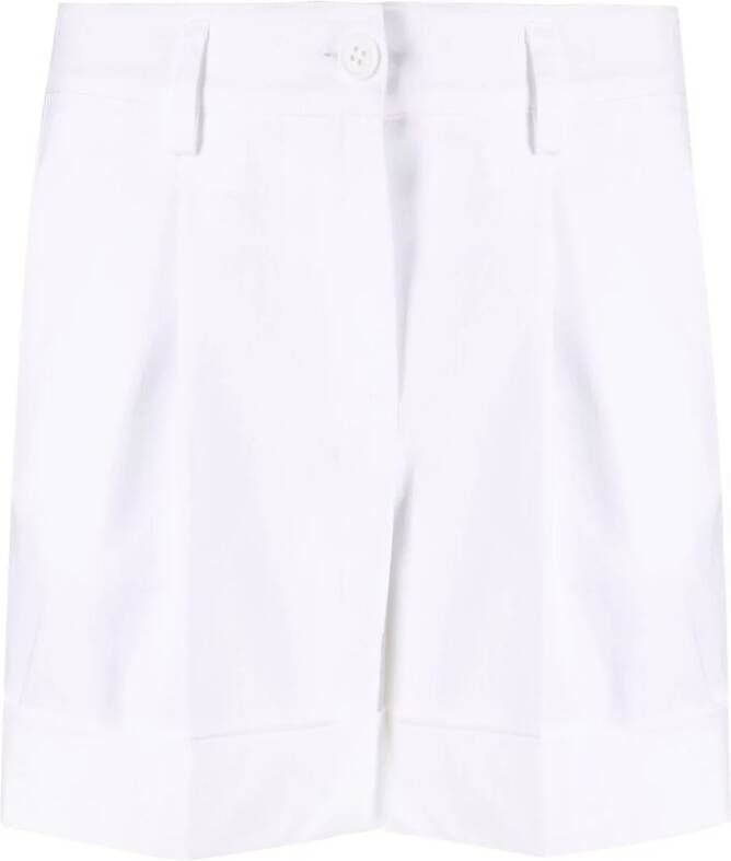 P.A.R.O.S.H. Shorts met opgerolde pijpen Wit
