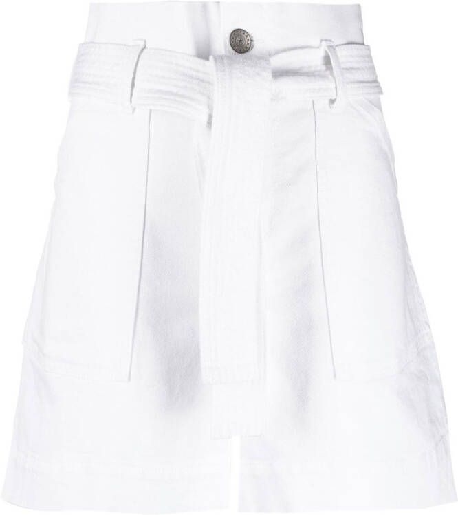 P.A.R.O.S.H. Shorts met paperbag taille Wit